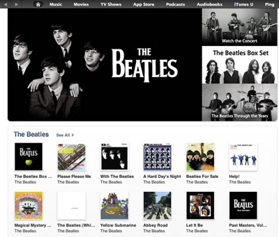 Beatles in iTunes Beatles in iTunes