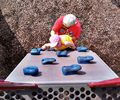 Learning how to rock climb.