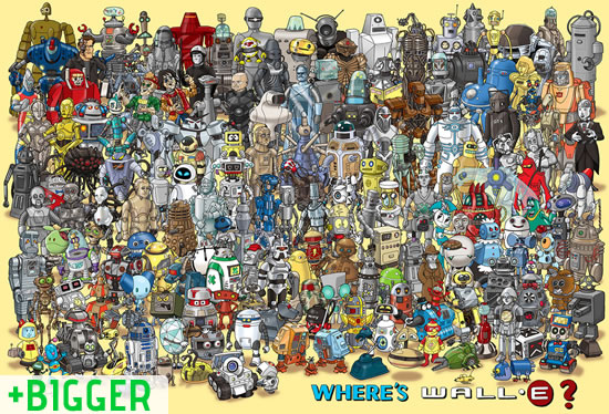 Where's Wall-E? Can you find him? Where's Wall-E? Can you find him?