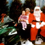 Here comes the holidays, ready or not. Lily with Santa & Mrs Claus