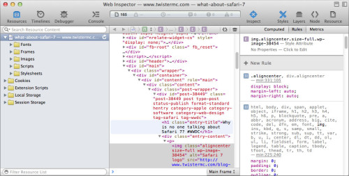 Webkit Web Inspector